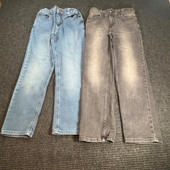 wonder nation Other - Wonder Nation Boys Jeans Bundle Size 12 Slim Blue Relaxed Grey Denim Pants 2pk